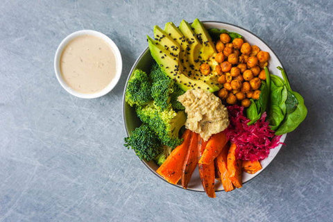 Nourishing Roasted Chickpea Buddha Bowl with Lemon Tahini Dressing