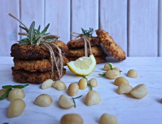 Rosemary, Macadamia and Lemon Anzac Biscuits - Nourished Natural Health