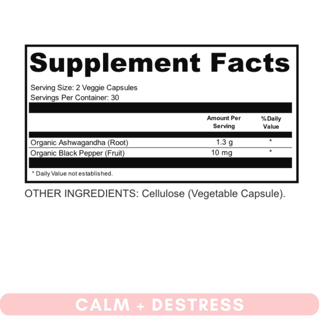 Nourished Calm + Destress Ashwagandha - Nourished Natural Health