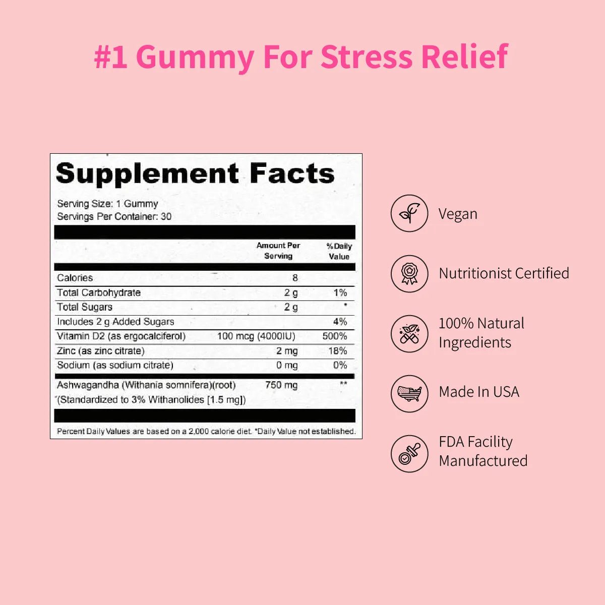 Nourished Calm + Destress Ashwagandha Gummies - Nourished Natural Health